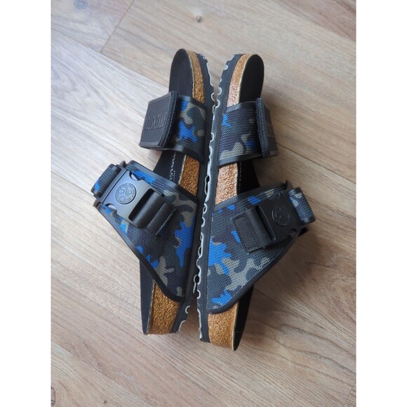 Birkenstock Rotterdam Sport Sole Blue Camo Sandals EU 42 Mens 9-9.5 Rare - Picture 11 of 14